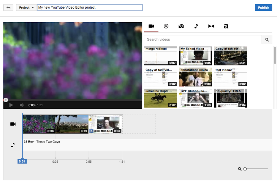 YouTube Video Editor Feature